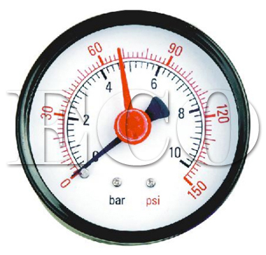 back mounting pressure gauge